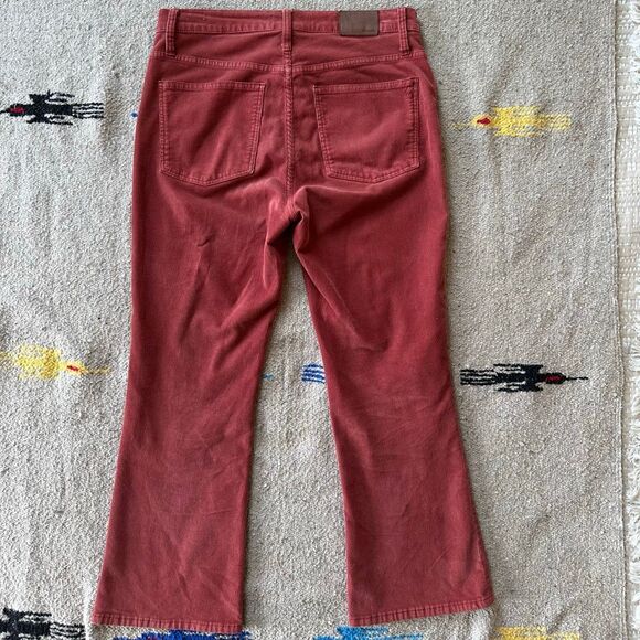Madewell Cali Demi-Boot Corduroy Jeans in Canterbury Red Size 30 - Picture 3 of 8